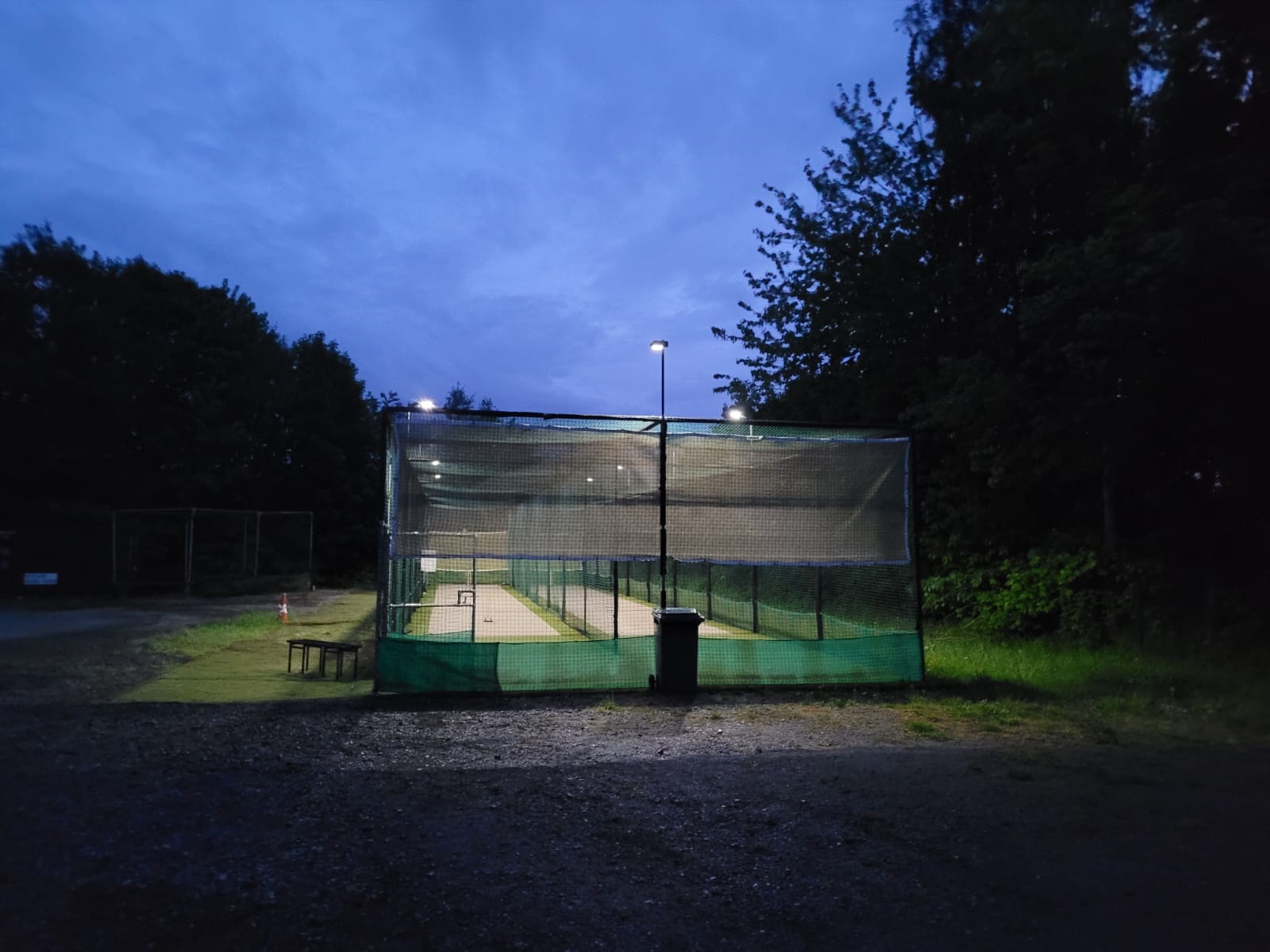 Solar Sports Lights - In Use at Leycett Cricket Club